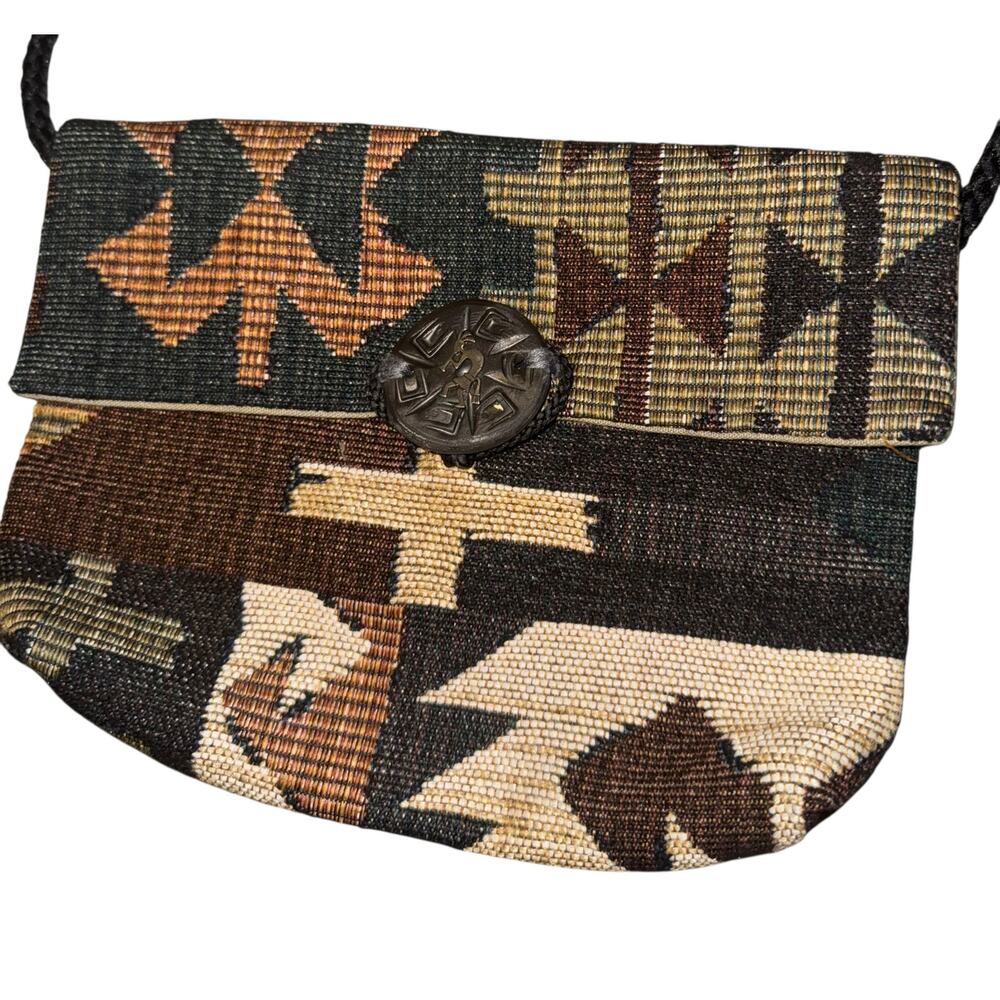 Kokopelli Tapestry‎ Crossbody Purse Bag Southwestern Geometric Western Aztec